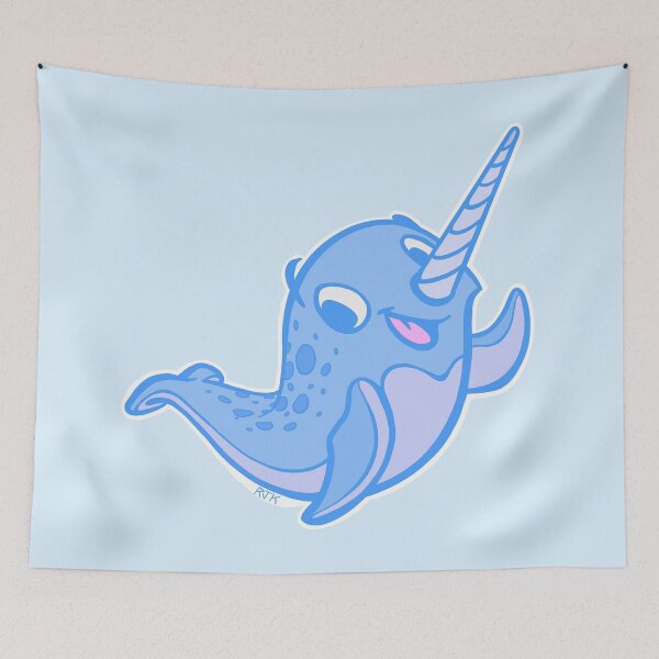 Item preview, Happy Little Ice Narwhal Waves Hi! designed and sold by RJKpoyp.