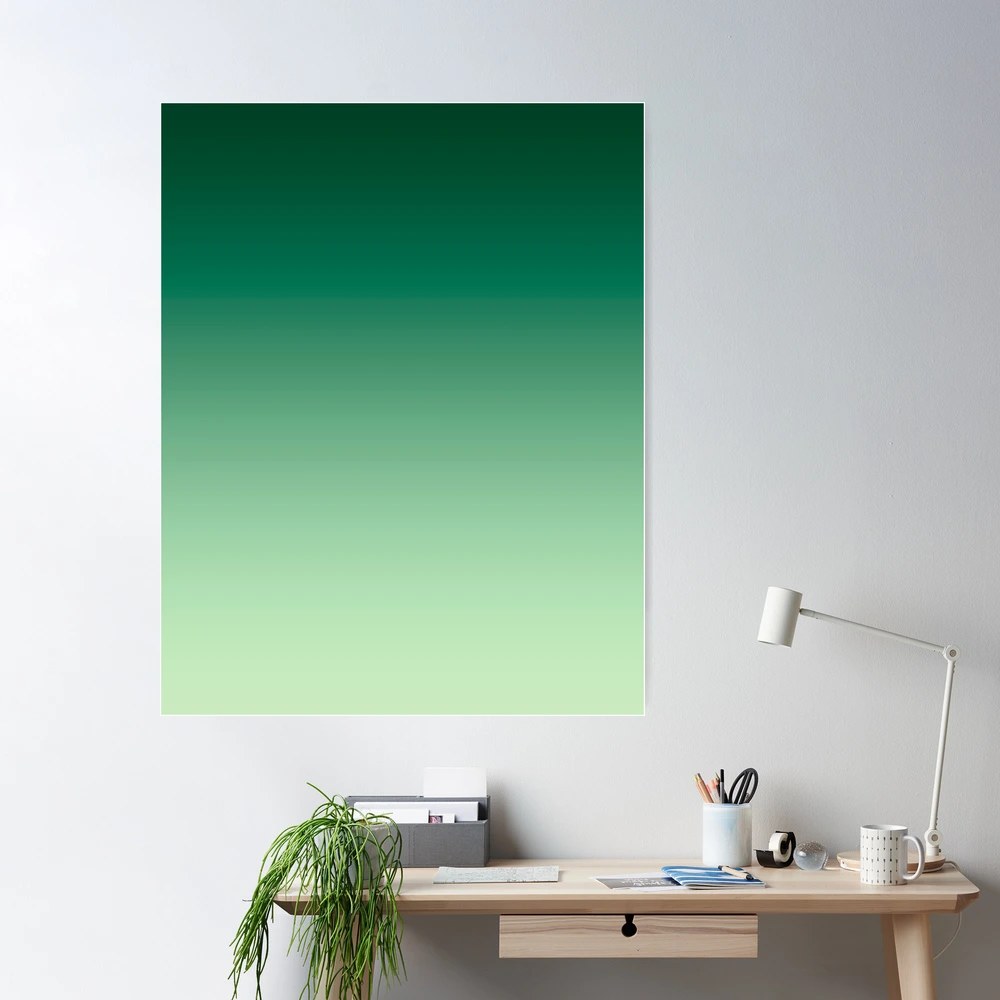 Green Ombre light green, bright green | Poster
