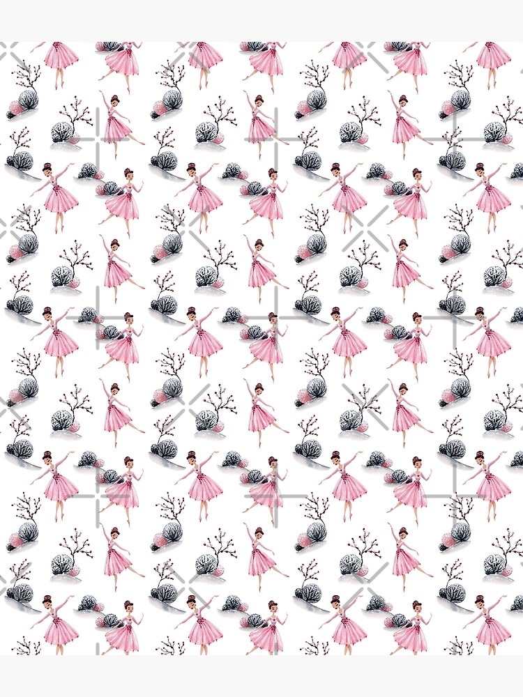Disover Pink winter ballerina pattern for ballet girls Backpack