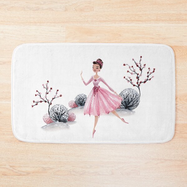 Item preview, Ballerina pattern for ballet girls pink winter room decor  designed and sold by portrait4you.