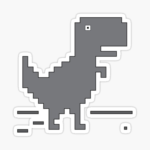Chrome Dino T-Rex Offline Park - Sticker Mania