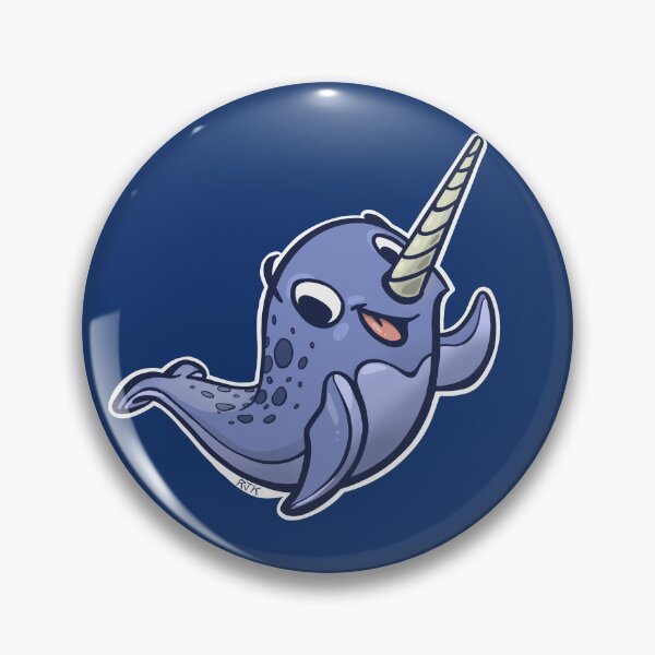 Item preview, Happy Little Narwhal Waves Hi! (Slate with Shading) designed and sold by RJKpoyp.