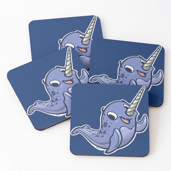 Item preview, Happy Little Narwhal Waves Hi! (Slate with Shading) designed and sold by RJKpoyp.