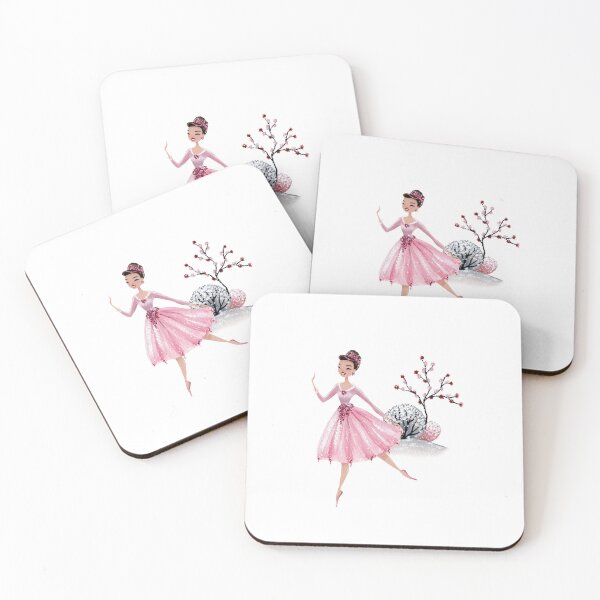 Item preview, Ballerina pattern for ballet girls pink winter room decor  designed and sold by portrait4you.