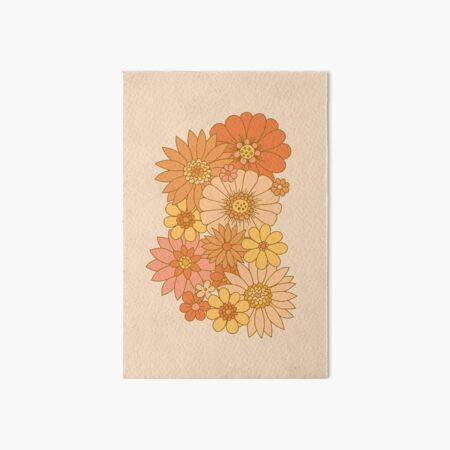 Aperçu de l'œuvre Fleur de marguerite rétro des années 70 créée et vendue par latheandquill.