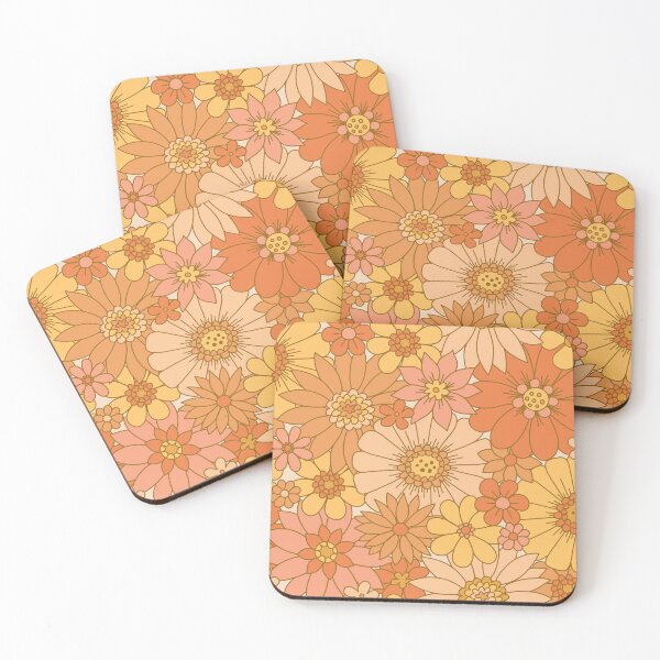 Item preview, 70s Retro Daisy Floral designed and sold by latheandquill.