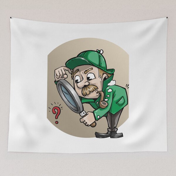 Item preview, Detective At Work Cartoon Design designed and sold by Thonja.