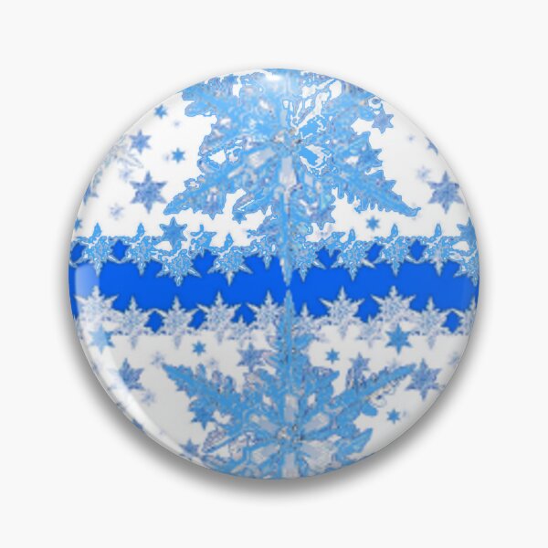Item preview,  DECORATIVE BABY BLUE WINTER SNOWFLAKE WHITE PATTERN ART designed and sold by sharlesart.