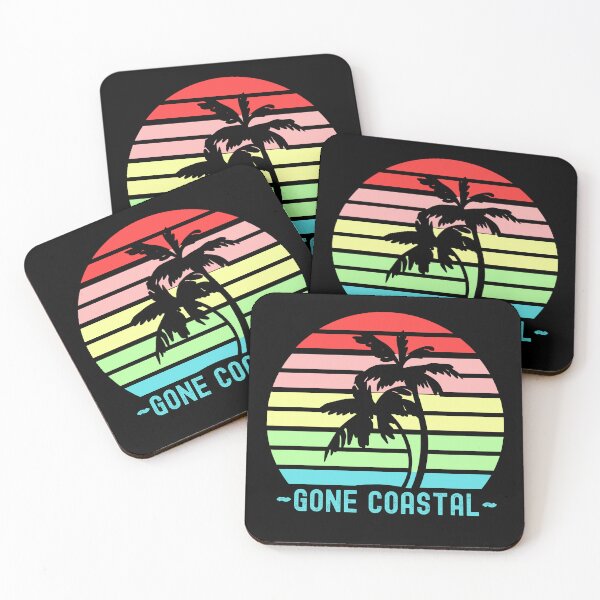 Item preview, Gone Coastal - Vintage Tropical Sunset, Follow The Sun, Beach You To It designed and sold by Sun Sand & Sea Art.