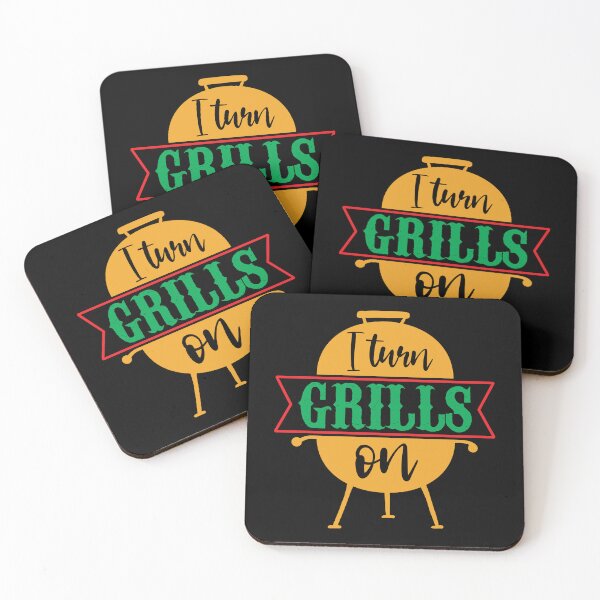 Item preview, I Turn Grills On - Funny Barbecue Grilling Pun designed and sold by DebbisPalette.