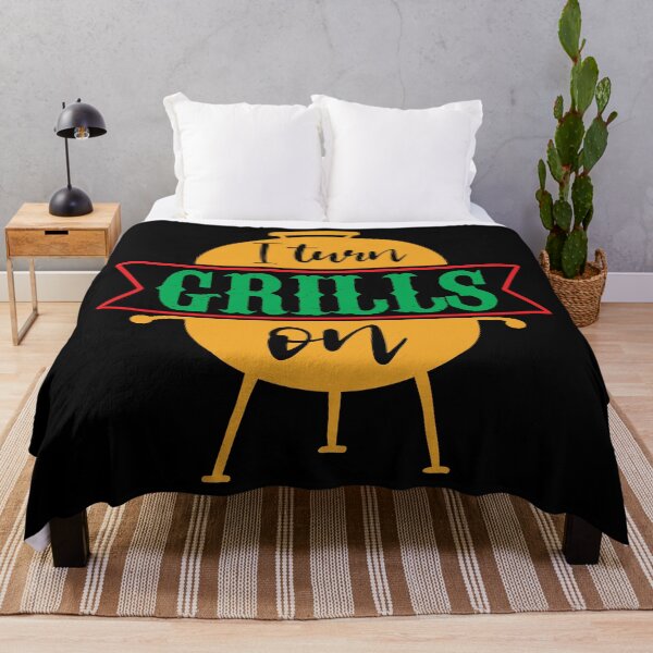 Item preview, I Turn Grills On - Funny Barbecue Grilling Pun designed and sold by DebbisPalette.