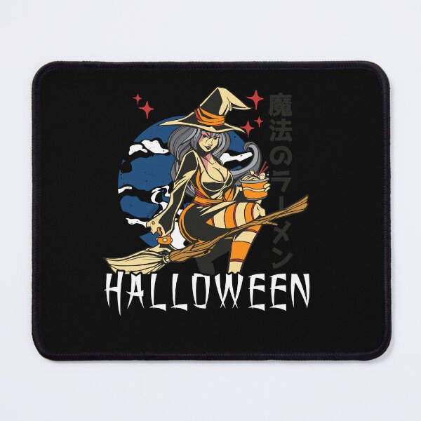 Item preview, Anime Halloween Witch Eating Ramen Flying On Broom designed and sold by Countrysmart.