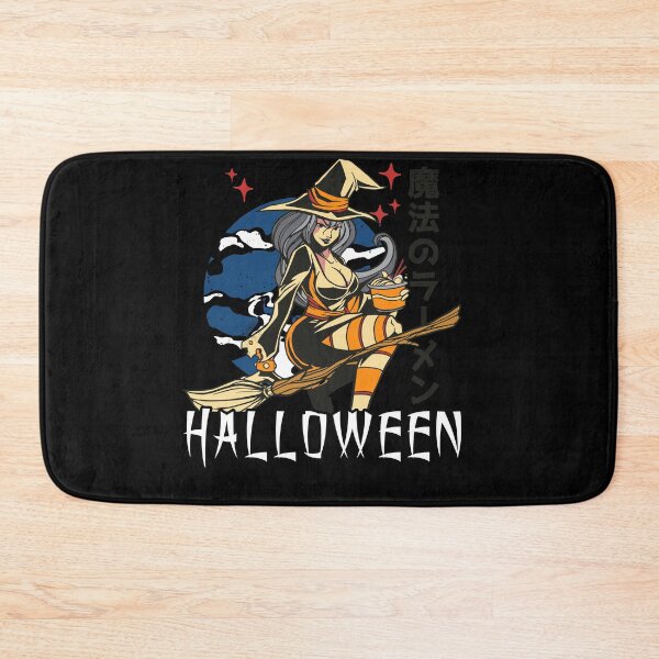 Item preview, Anime Halloween Witch Eating Ramen Flying On Broom designed and sold by Countrysmart.