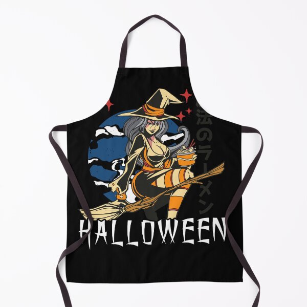 Item preview, Anime Halloween Witch Eating Ramen Flying On Broom designed and sold by Countrysmart.