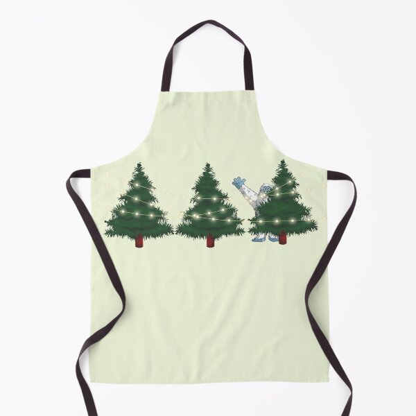Item preview, Christmas trees and Yeti, Light grayish yellow designed and sold by AlfabetDesign.