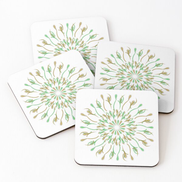 Item preview, Green and Yellow Mandala , abstract art designed and sold by Meo Design.