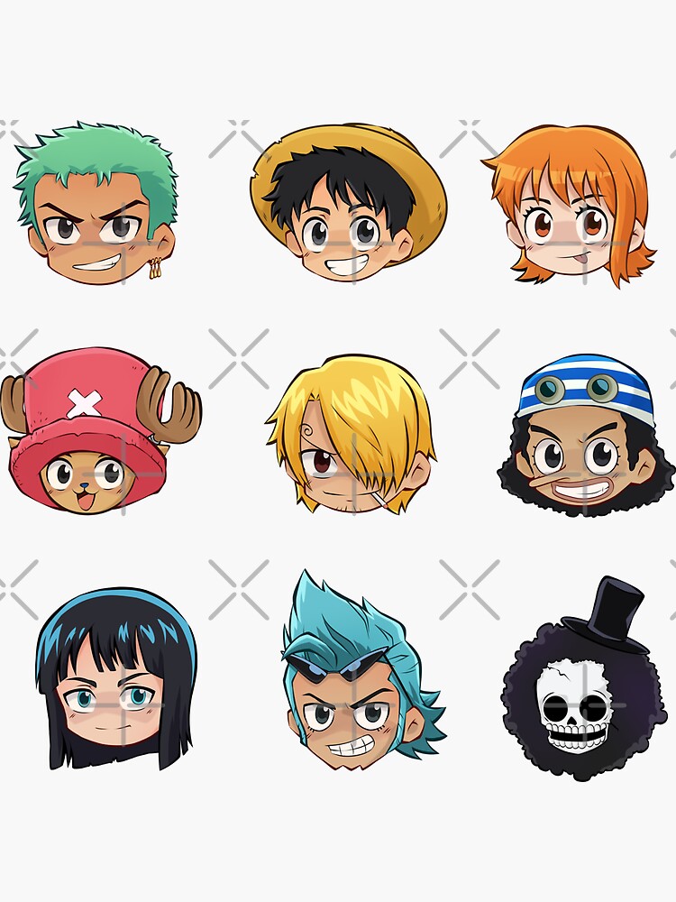 "Straw Hat Pirates One Piece Sticker Pack" Sticker for Sale by MrEvan Redbubble