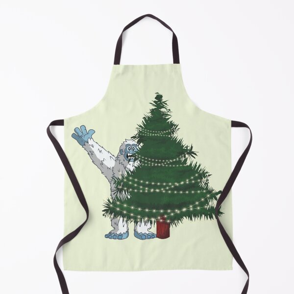 Item preview, Christmas tree and Yeti, Light grayish yellow designed and sold by AlfabetDesign.