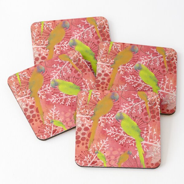 Item preview, Green Parakeets in trees - Abstract art designed and sold by SirenSeventyOne.