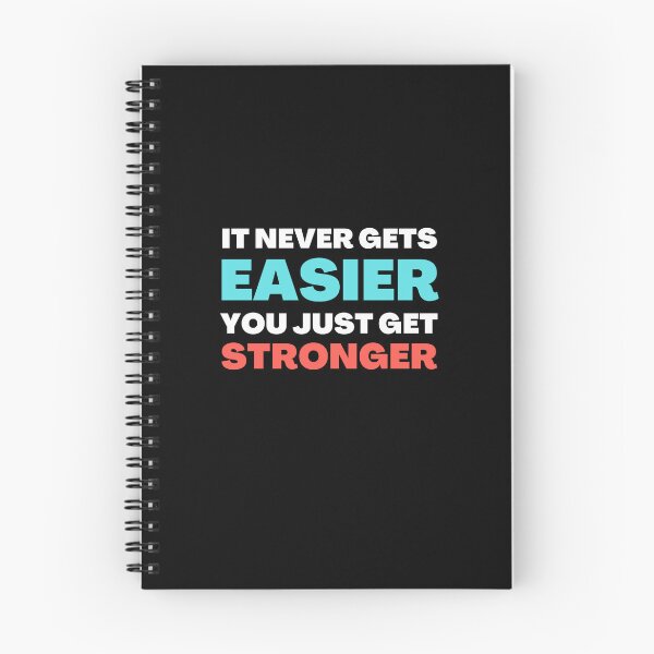 Item preview, It Never Gets Easier You Just Get Stronger Workout Motivation designed and sold by Prahaano Designs.