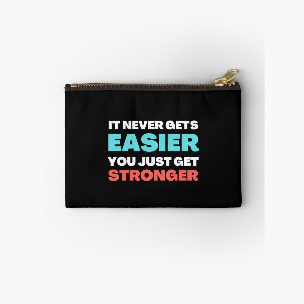Item preview, It Never Gets Easier You Just Get Stronger Workout Motivation designed and sold by Prahaano Designs.