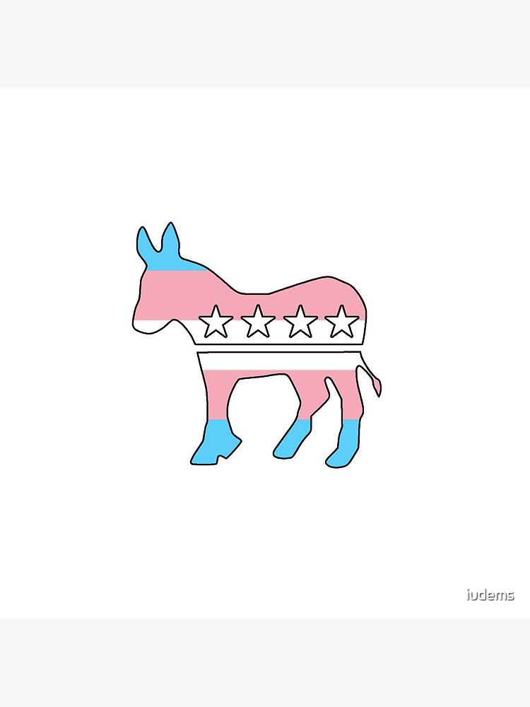 Thumbnail 3 of 3, Pin, Transgender Pride Democratic Donkey designed and sold by iudems.