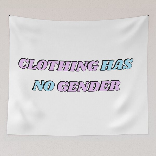 Item preview, CLOTHING HAS NO GENDER pink and blue designed and sold by Inspirationmotivation.
