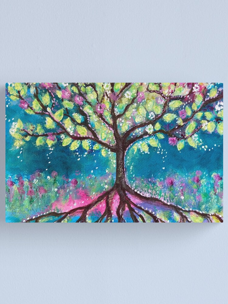 Thumbnail 1 of 3, Canvas Print, Rooted Expansion designed and sold by margarettrost.