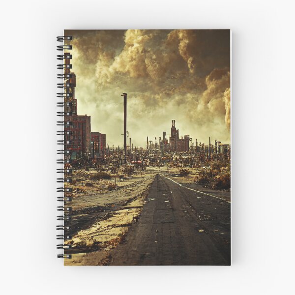 Item preview, Dramatic Shot of Wasteland Abandoned Factory - Fallout Wasteland Landscape Cityscape Cinematic Digital Photography designed and sold by Nicky-Valentine.