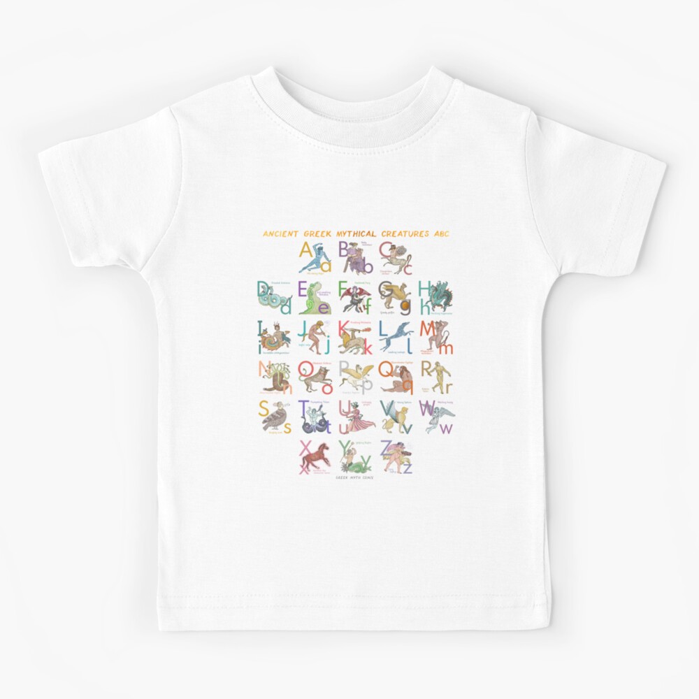 ancient-greek-mythical-creatures-abc-by-greek-myth-comix-kids-t-shirt