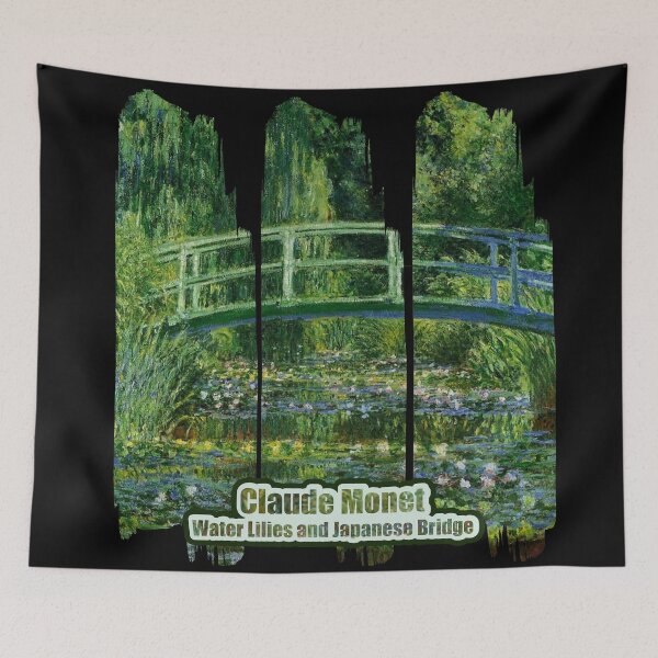 Item preview, Claude Monet Japanese Bridge ovar a lily pond famous artist painting designed and sold by BePosh.