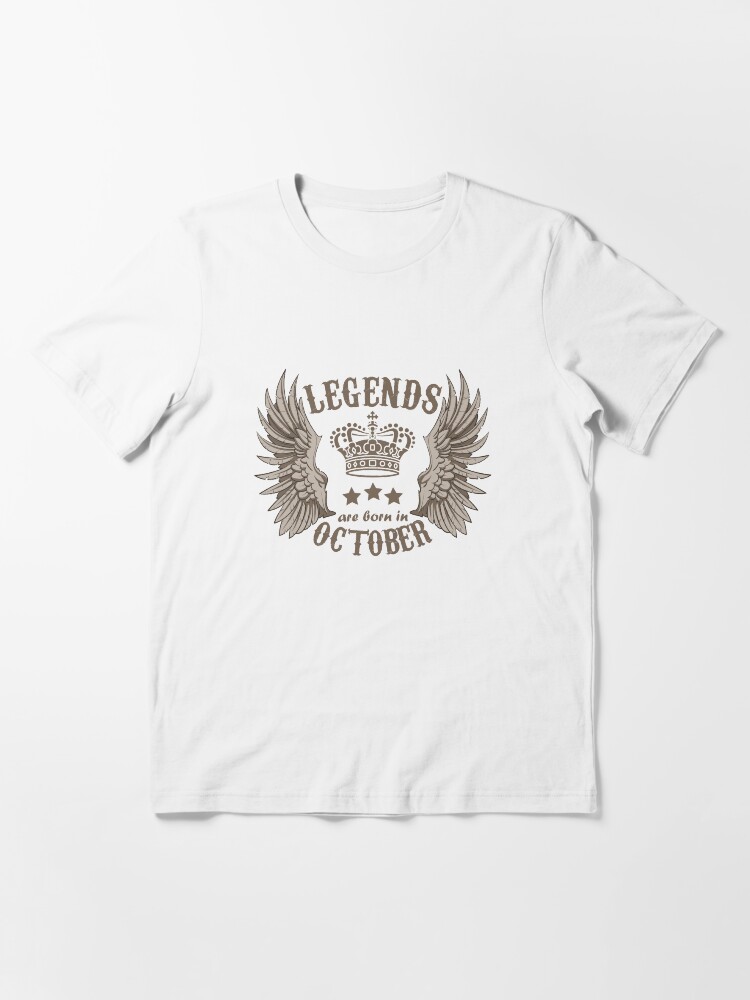 Alternate view of Legends Are Born In October Essential T-Shirt