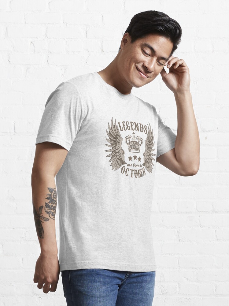 Alternate view of Legends Are Born In October Essential T-Shirt