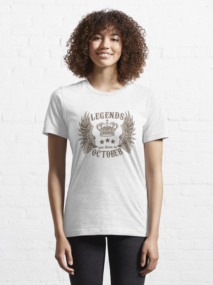 Alternate view of Legends Are Born In October Essential T-Shirt