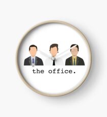 Jim, Dwight, Michael- The Office Clock