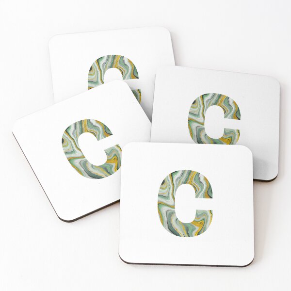 Item preview, The Letter C Green Marble Font designed and sold by smiledeer78.
