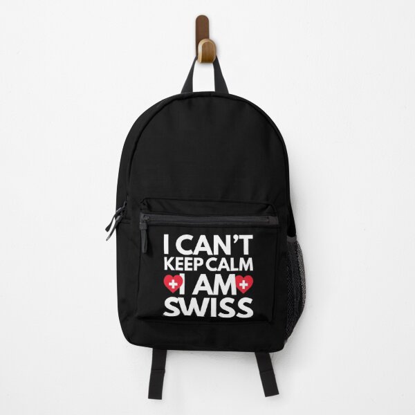 Vista previa del artículo con la obra «No puedo mantener la calma, soy suizo de Suiza», diseñado y vendido por HelloFromAja.