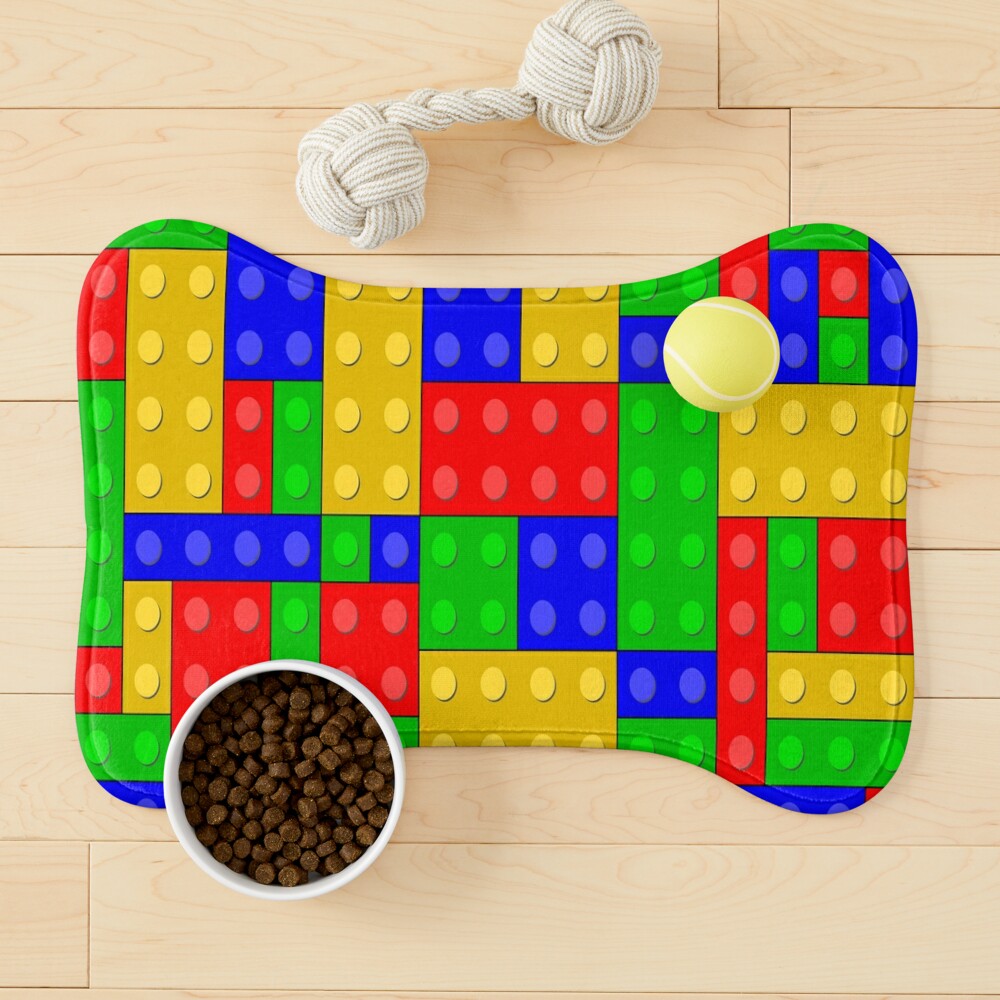 Lego background Pet Mat for Sale by janusa