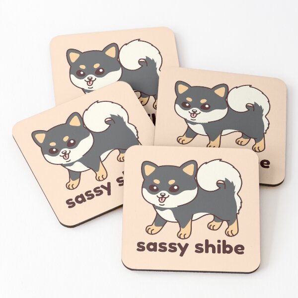Artikelvorschau, Sassy Shibe - Shiba Inu - Schwarz und Braun entworfen und verkauft von NoreenDesigns.