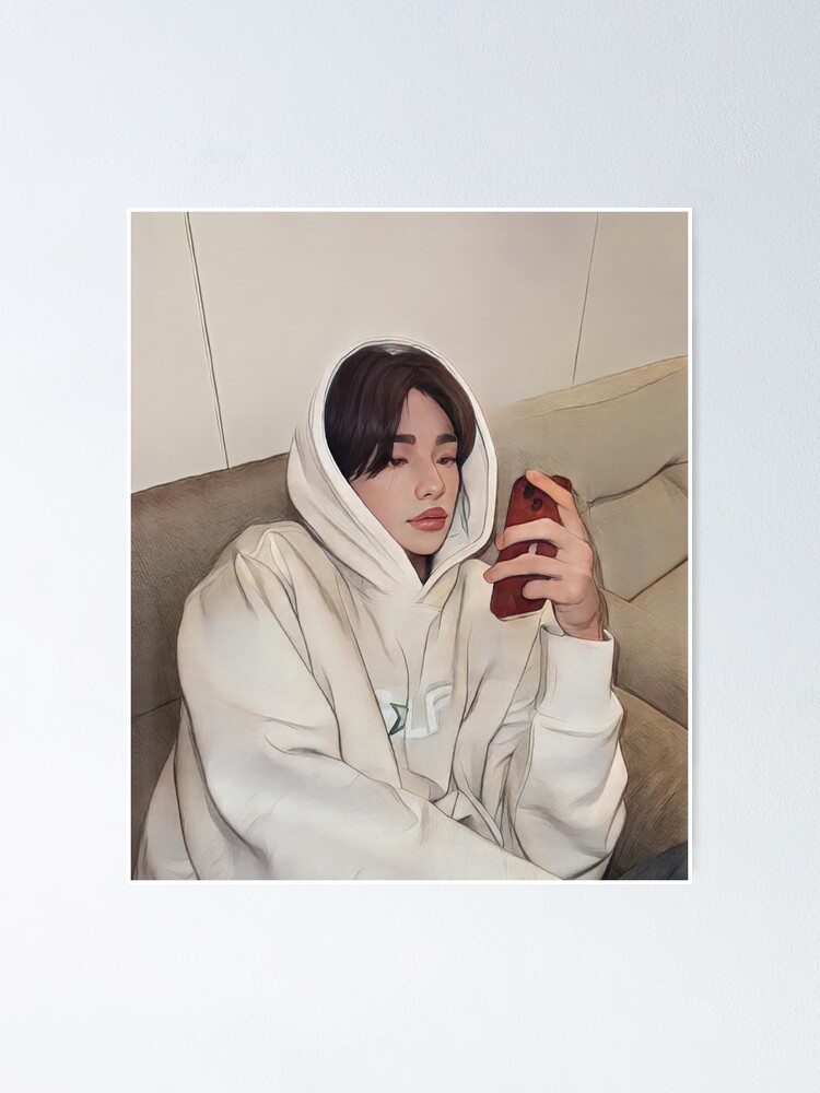 "Stray kids Hyunjin ice.cream fan art " Poster for Sale by Monahh98