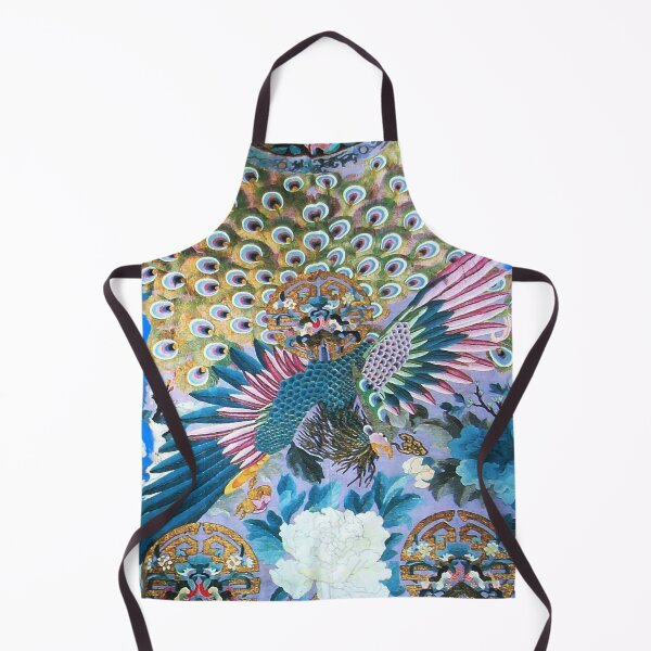 Item preview, FLYING PHOENIX ,PINK BLUE GOLD FEATHERS, LOTUS FLOWERS Antique Chinese Floral designed and sold by BulganLumini.