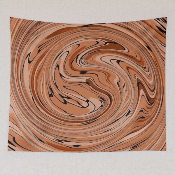 Item preview, Coffee Brown Black Spiral Abstract Swirl designed and sold by jays-artworks.