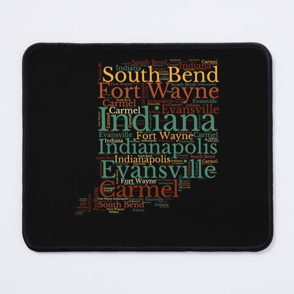 Item preview, Indiana Map and Cities designed and sold by labatchino10.