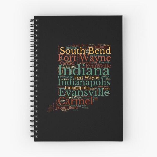 Item preview, Indiana Map and Cities designed and sold by labatchino10.