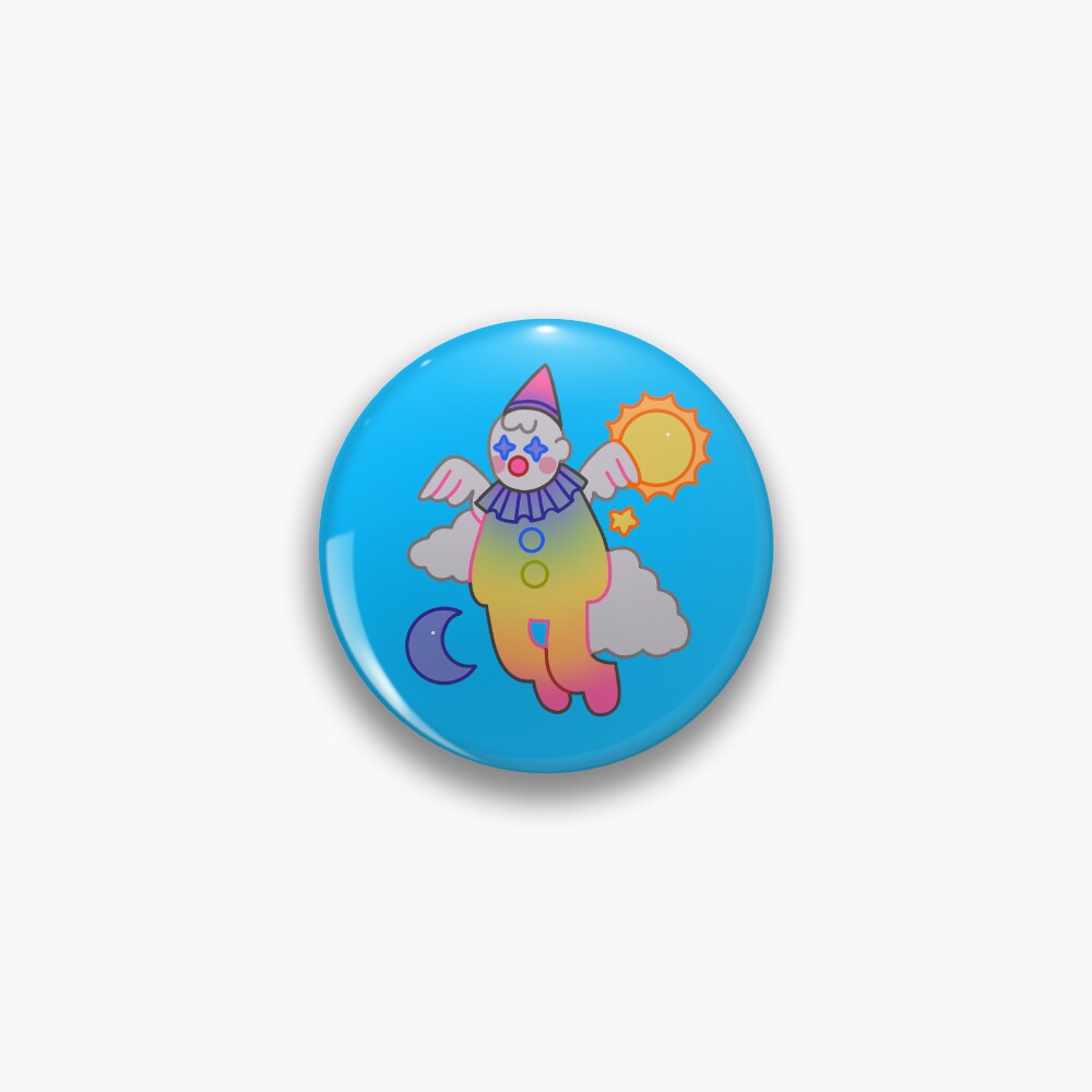 sun and moon clown Sticker for Sale by clownhops | Redbubble