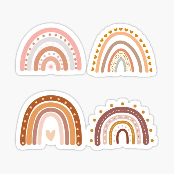 Boho Rainbow Sticker Set