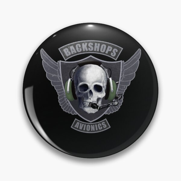 Item preview, Avionics Technician Shield and skull crest designed and sold by BackShops.