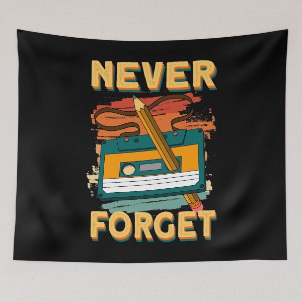 Item preview, Retro Cassette Tape Never forget 80s 90s designed and sold by Ibu83.