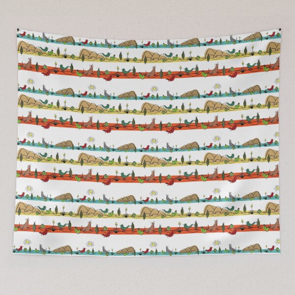 Item preview, Desert MidMod on White designed and sold by bmfabricdesigns.