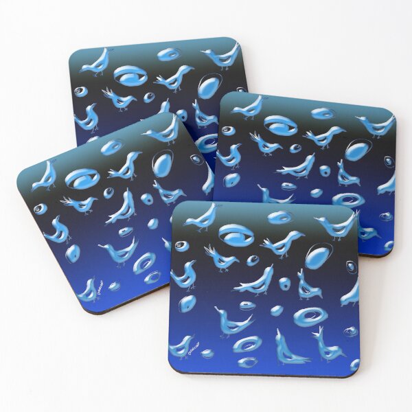 Item preview, Freedom birds over blue designed and sold by Diola Sotelo.